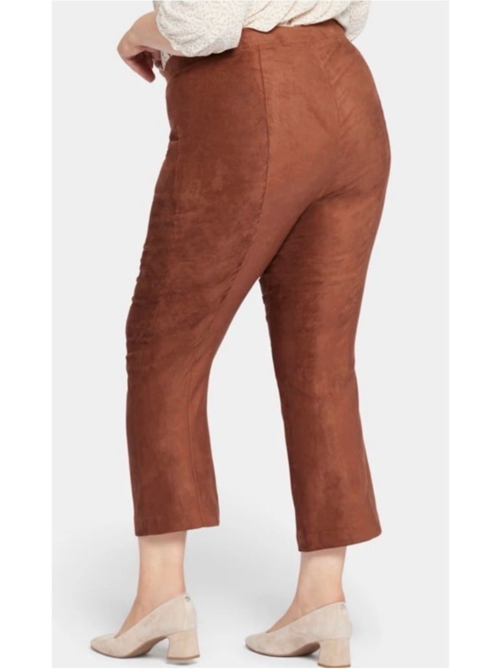 Suede Pull On Slim Bootcut Pants - Picture 8 of 8
